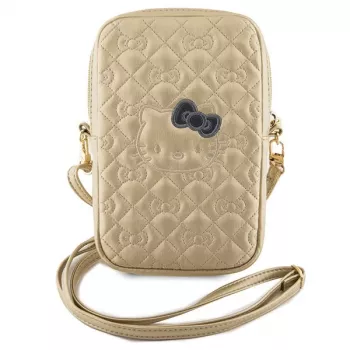 Hello Kitty borsa per telefono con tracolla Quilted Bows oro