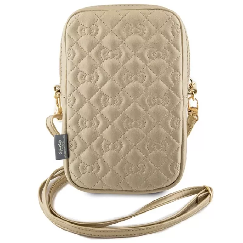 Hello Kitty borsa per telefono con tracolla Quilted Bows oro