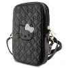 Hello Kitty Quilted Bows Strap - borsa a tracolla per cellulare (nera)