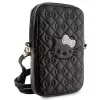 Hello Kitty Quilted Bows Strap - borsa a tracolla per cellulare (nera)