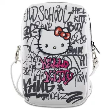 Hello Kitty borsa a spalla Graffiti Kitty Head bianco