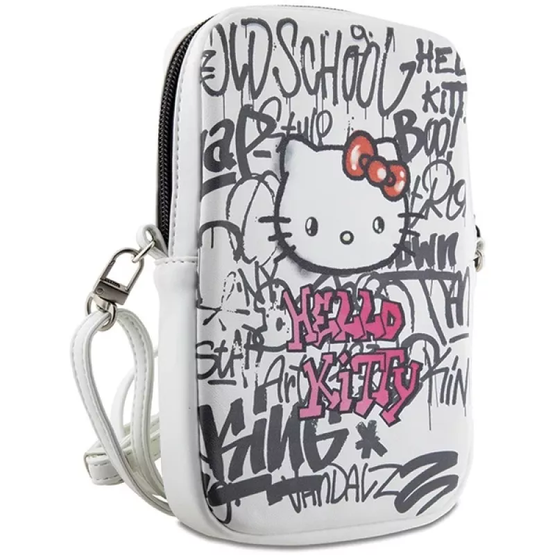Hello Kitty borsa a spalla Graffiti Kitty Head bianco