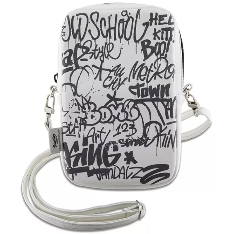 Hello Kitty borsa a spalla Graffiti Kitty Head bianco