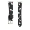 Cinturino per Apple Watch 38/40/41mm Hello Kitty HKAWMPSAPSK nero in silicone con motivo Heads & Bows