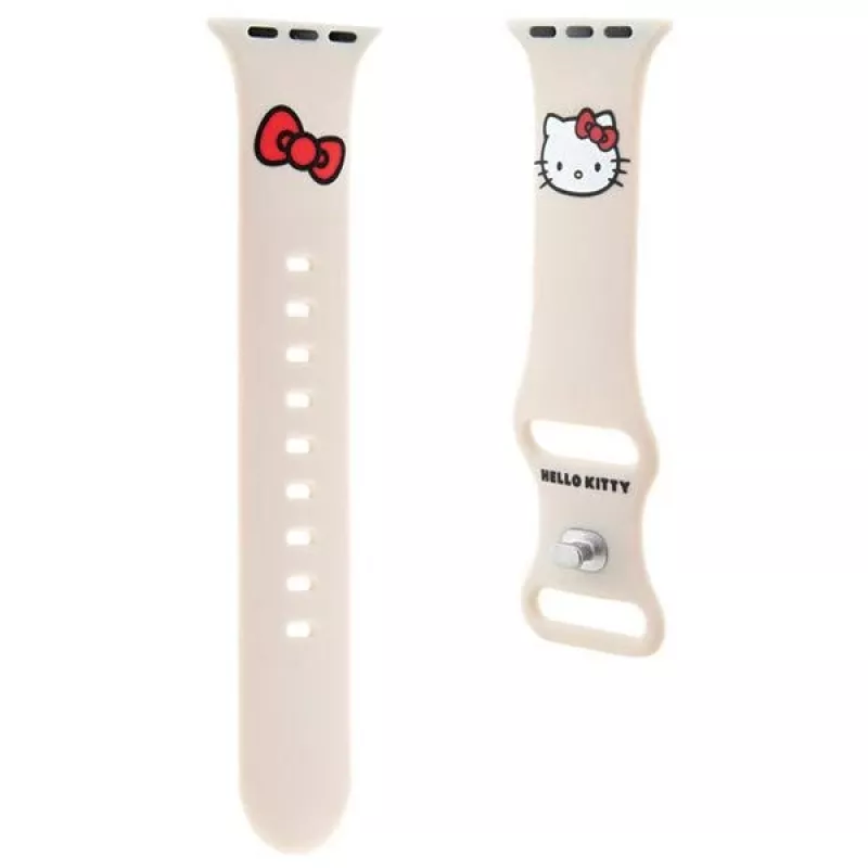 Cinturino in silicone per Apple Watch 38/40/41mm Hello Kitty HKAWMSCHBLE beige