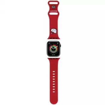 Cinturino per Apple Watch 38/40/41mm Hello Kitty HKAWMSCHBLR rosso in silicone Kitty Head