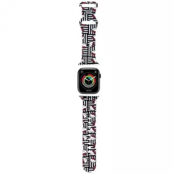Cinturino per Apple Watch 38/40/41mm Hello Kitty HKAWMSDIESK nero in silicone Heads & Stripes