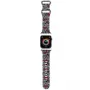 Cinturino in silicone per Apple Watch 38/40/41mm Hello Kitty HKAWMSDIEZK nero con fiocchi e strisce
