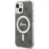 Custodia rigida Guess GUHMP15MH4STW IML MagSafe per iPhone 15 Plus / 14 Plus 6,7 inch marrone