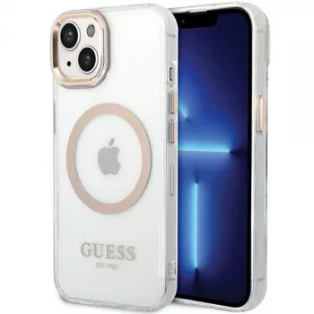 Custodia rigida Guess GUHMP15MHTRMD Metal Outline per iPhone 15 Plus / 14 Plus 6,7