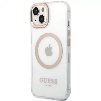 Custodia rigida Guess GUHMP15MHTRMD Metal Outline per iPhone 15 Plus / 14 Plus 6,7