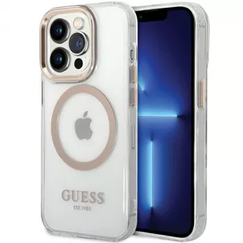 Custodia rigida Guess GUHMP15LHTRMD Metal Outline per Apple iPhone 15 Pro 6,1