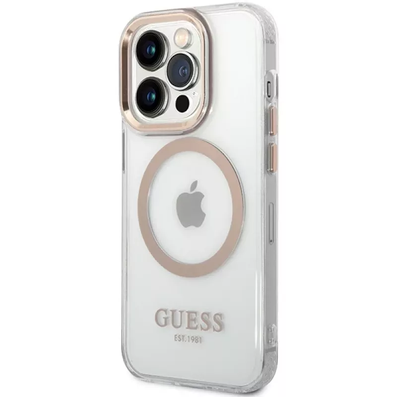 Custodia rigida Guess GUHMP15LHTRMD Metal Outline per Apple iPhone 15 Pro 6,1