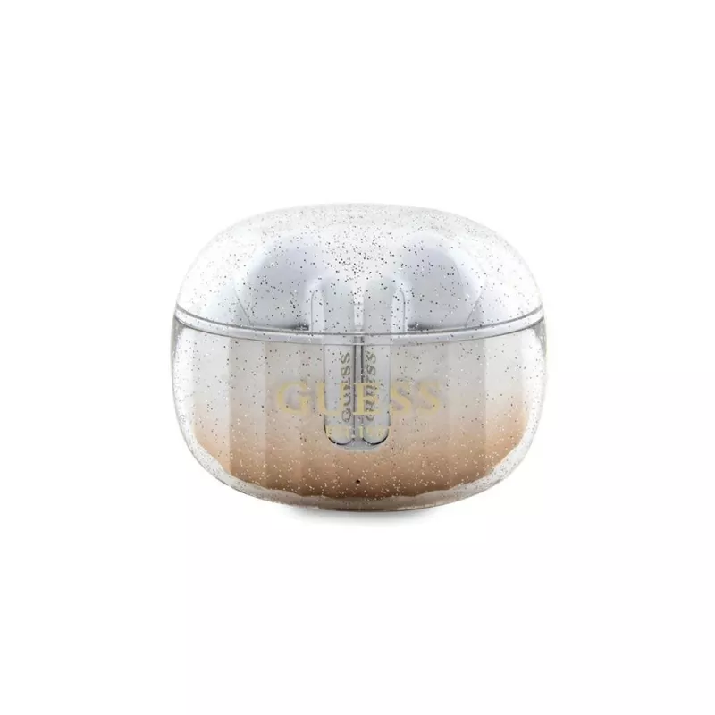 Auricolari Bluetooth TWS Guess Glitter Gradient con custodia di ricarica (oro)