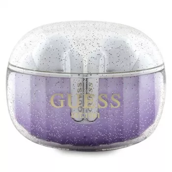 Auricolari True Wireless Bluetooth Guess Glitter Gradient con custodia di ricarica (viola)