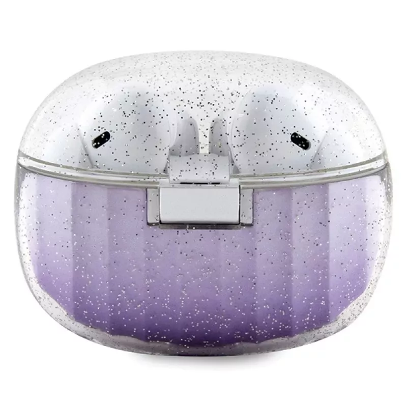 Auricolari True Wireless Bluetooth Guess Glitter Gradient con custodia di ricarica (viola)