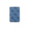Power bank wireless Guess 5000mAh blu 4G pelle Metal Logo MagSafe 15W