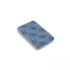 Power bank wireless Guess 5000mAh blu 4G pelle Metal Logo MagSafe 15W