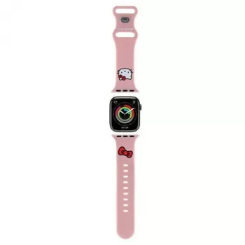 Cinturino in silicone per Apple Watch 42/44/45/49mm Hello Kitty HKAWLSCHBLP rosa