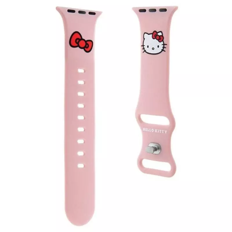Cinturino in silicone per Apple Watch 42/44/45/49mm Hello Kitty HKAWLSCHBLP rosa