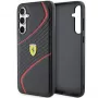 Custodia rigida Ferrari FEHCS23FEPTWK S23 FE S711 Twist Metal Logo nero