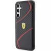 Custodia rigida Ferrari FEHCS23FEPTWK S23 FE S711 Twist Metal Logo nero
