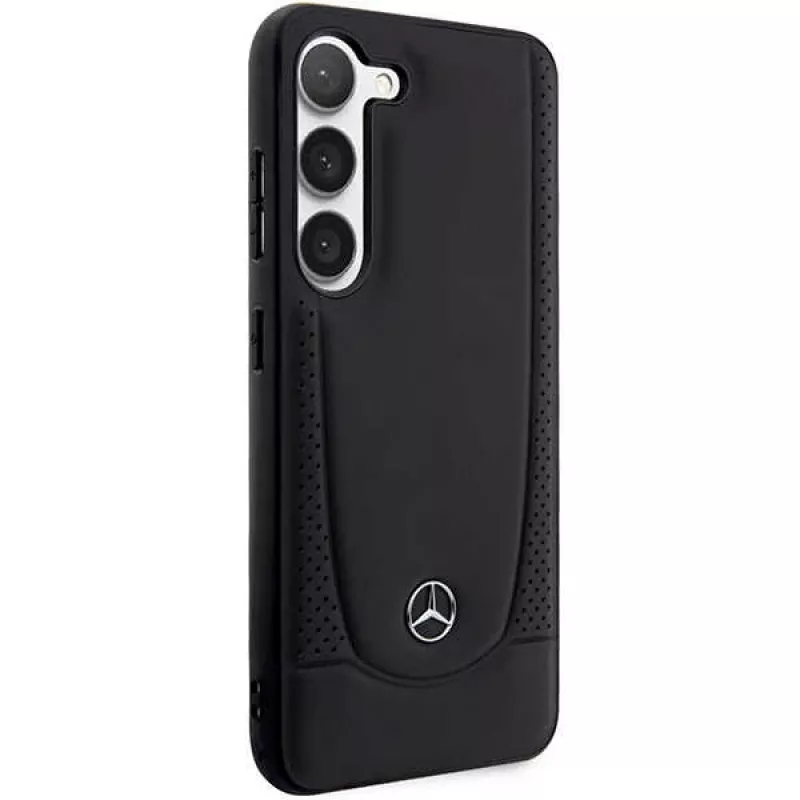 Custodia rigida Mercedes-Benz S23 FE in pelle Urban nero per Samsung Galaxy S23 FE