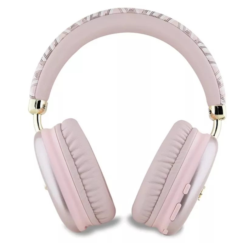 Guess Gcube Metallic Script Logo Cuffie Bluetooth On-Ear Rosa