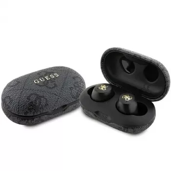Guess 4G Metal Logo Auricolari Bluetooth TWS ENC con custodia di ricarica (nero)