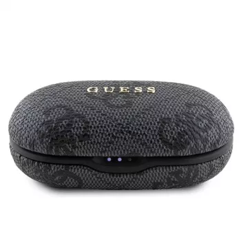 Guess 4G Metal Logo Auricolari Bluetooth TWS ENC con custodia di ricarica (nero)