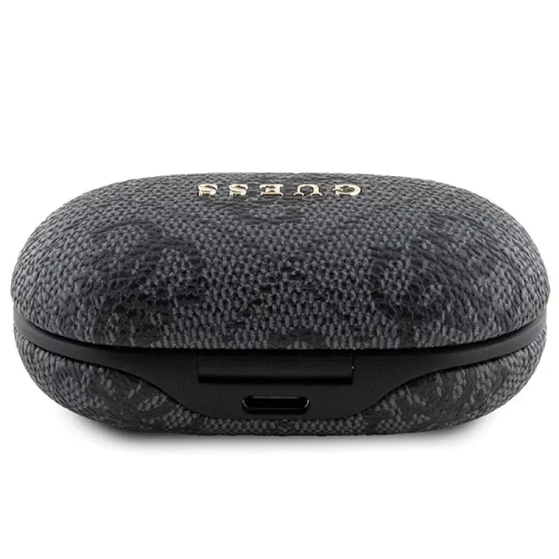 Guess 4G Metal Logo Auricolari Bluetooth TWS ENC con custodia di ricarica (nero)