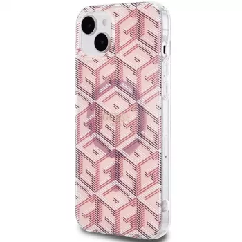 Guess GUHMP15SHGCUSTGP GCube Custodia rigida per iPhone 15/14/13 6,1