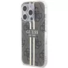Guess GUHCP15LH4PSEGW iPhone 15 Pro 6.1 Custodia rigida IML 4G Gold Stripe marrone