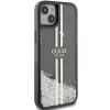 Guess GUHCP15MLFCSEGK Liquid Glitter Gold Stripes Custodia rigida per iPhone 15 Plus / 14 Plus 6,7