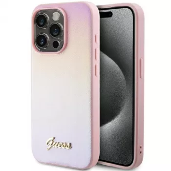 Guess Saffiano Iridescent Script Custodia rigida per Apple iPhone 14 Pro 6,1