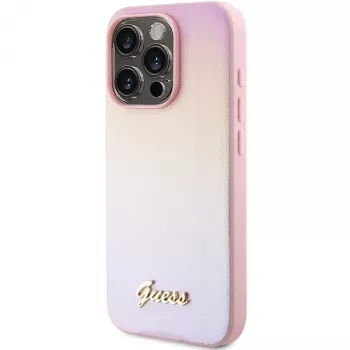 Guess Saffiano Iridescent Script Custodia rigida per Apple iPhone 14 Pro 6,1