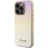 Guess GUHCP15LPSAIRSD Saffiano Iridescent Script Custodia rigida per Apple iPhone 15 Pro 6,1