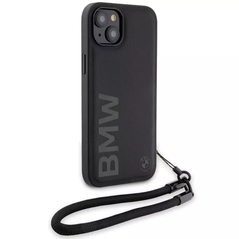 BMW Signature Leather Wordmark Custodia rigida per iPhone 15 / 14 / 13 6,1