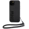 BMW Signature Leather Wordmark Cord Custodia rigida per iPhone 15 Plus / 14 Plus 6,7