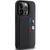 BMW Perforated Tricolor Line Custodia rigida per Apple iPhone 15 Pro 6.1 nero