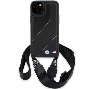 BMW M Edition Carbon Stripe & Strap Custodia rigida per iPhone 15 Plus / 14 Plus 6,7