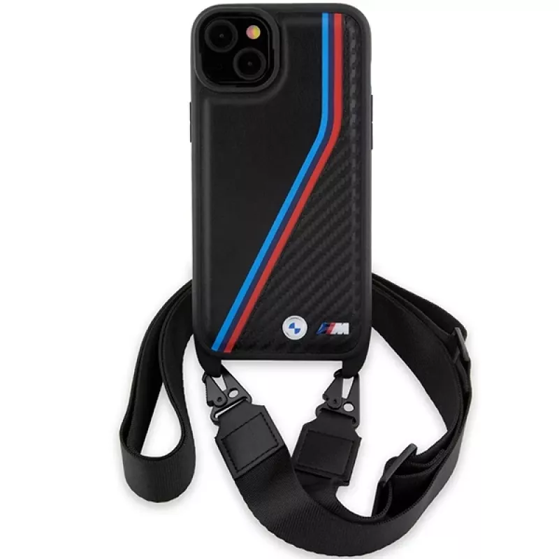 BMW M Edition Carbon Tricolor Lines Custodia rigida per iPhone 15 Plus / 14 Plus 6,7