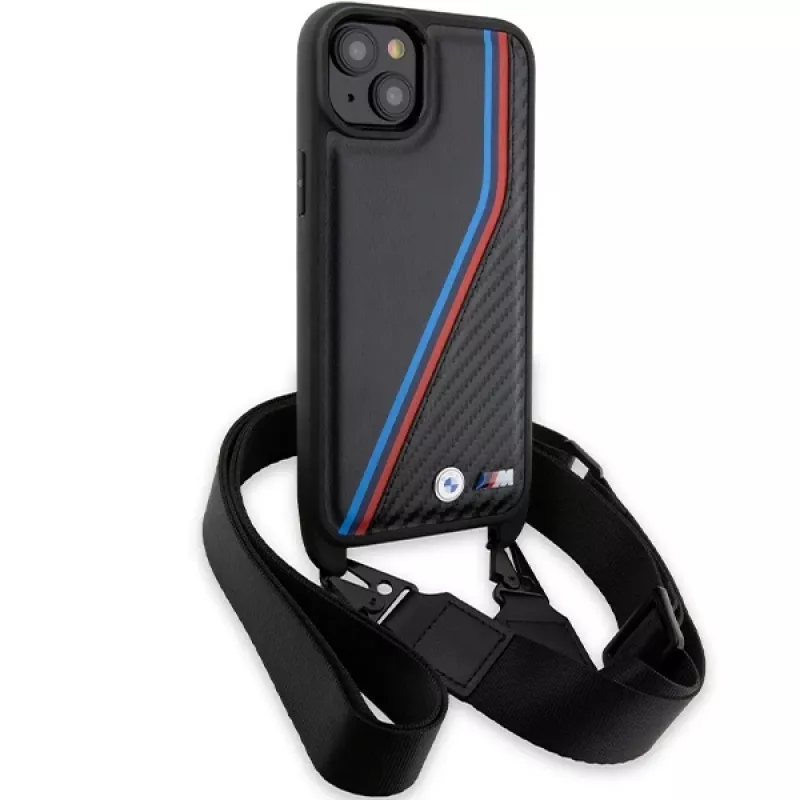BMW M Edition Carbon Tricolor Lines Custodia rigida per iPhone 15 Plus / 14 Plus 6,7