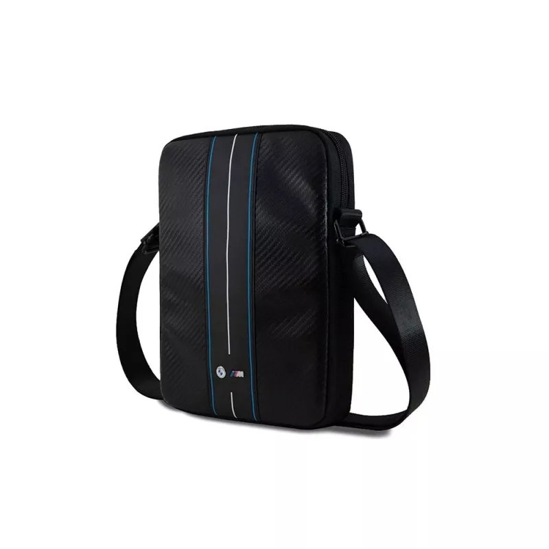 BMW BMTB10COMSCAKL 10 Borsa per laptop nera/Carbon Blue Stripes