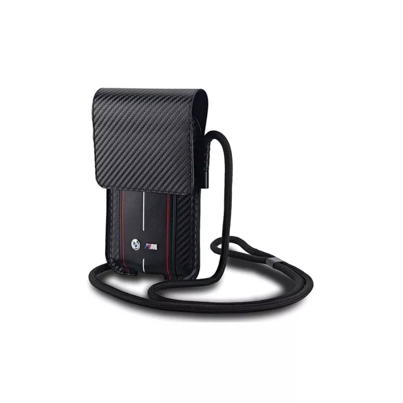 BMW borsa portafoglio per iPhone 15 Pro Max - nero Carbon Red Stripes