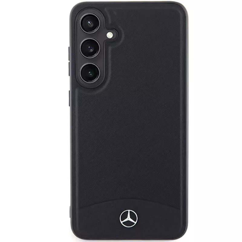 Mercedes-Benz Galaxy S24 custodia rigida in pelle texturizzata e liscia MagSafe nera