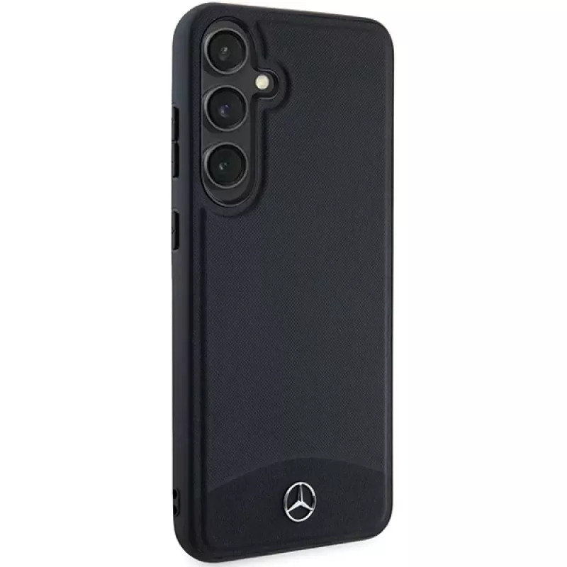 Mercedes-Benz Galaxy S24 custodia rigida in pelle texturizzata e liscia MagSafe nera