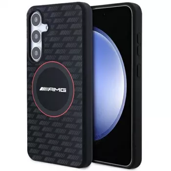 AMG AMHMS24S23SMRK custodia rigida in silicone Carbon Pattern MagSafe per Samsung Galaxy S24 (S921) nero