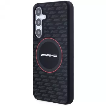 AMG AMHMS24S23SMRK custodia rigida in silicone Carbon Pattern MagSafe per Samsung Galaxy S24 (S921) nero
