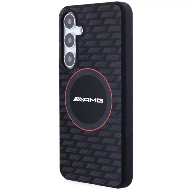 AMG AMHMS24S23SMRK custodia rigida in silicone Carbon Pattern MagSafe per Samsung Galaxy S24 (S921) nero